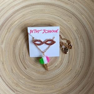 NWT Betsey Johnson Lip Earring & Ice Cream Set